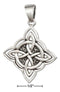 Silver Charms & Pendants Sterling Silver Four Point Celtic Knot Pendant JadeMoghul Inc.
