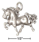 Silver Charms & Pendants Sterling Silver Galloping Unicorn Charm JadeMoghul Inc.