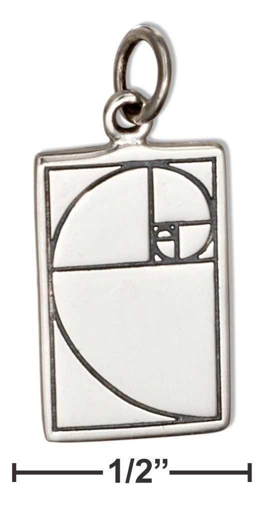 Silver Charms & Pendants Sterling Silver Golden Ratio Fibonacci Sequence Nautilus Charm JadeMoghul