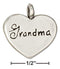 Silver Charms & Pendants Sterling Silver "grandma" Message Heart Pendant JadeMoghul