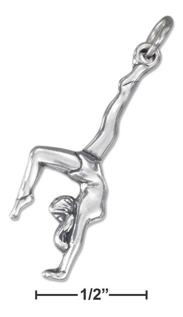 Silver Charms & Pendants Sterling Silver Gymnast Charm JadeMoghul Inc.