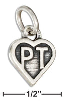 Silver Charms & Pendants Sterling Silver Heart Physical Therapist Charm JadeMoghul