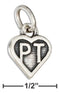 Silver Charms & Pendants Sterling Silver Heart Physical Therapist Charm JadeMoghul