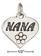 Silver Charms & Pendants Sterling Silver Heart With Flower And "nana" Charm JadeMoghul