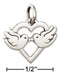 Silver Charms & Pendants Sterling Silver Heart With Lovebirds Charm JadeMoghul Inc.