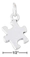 Silver Charms & Pendants Sterling Silver High Polish Jigsaw Puzzle Piece Autism Charm JadeMoghul Inc.