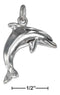 Silver Charms & Pendants Sterling Silver High Polish Jumping Dolphin Charm JadeMoghul Inc.