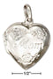 Silver Charms & Pendants Sterling Silver High Polish "mom" Heart Locket With Flowers JadeMoghul