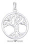 Silver Charms & Pendants Sterling Silver High Polish Tree Of Life Pendant With Cubic Zirconias JadeMoghul Inc.