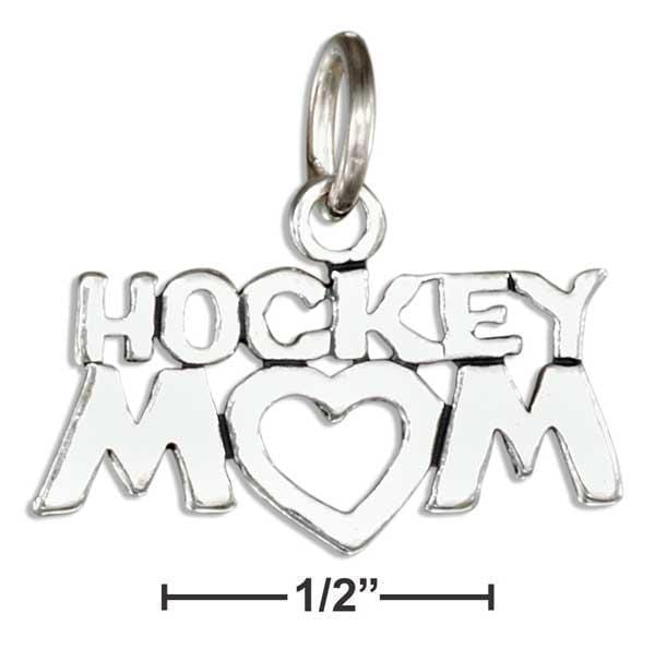 Silver Charms & Pendants STERLING SILVER "HOCKEY MOM" CHARM JadeMoghul