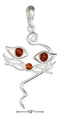 Silver Charms & Pendants Sterling Silver Honey Amber Cat Face Pendant JadeMoghul Inc.