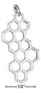 Silver Charms & Pendants Sterling Silver Honeycomb Charm JadeMoghul Inc.