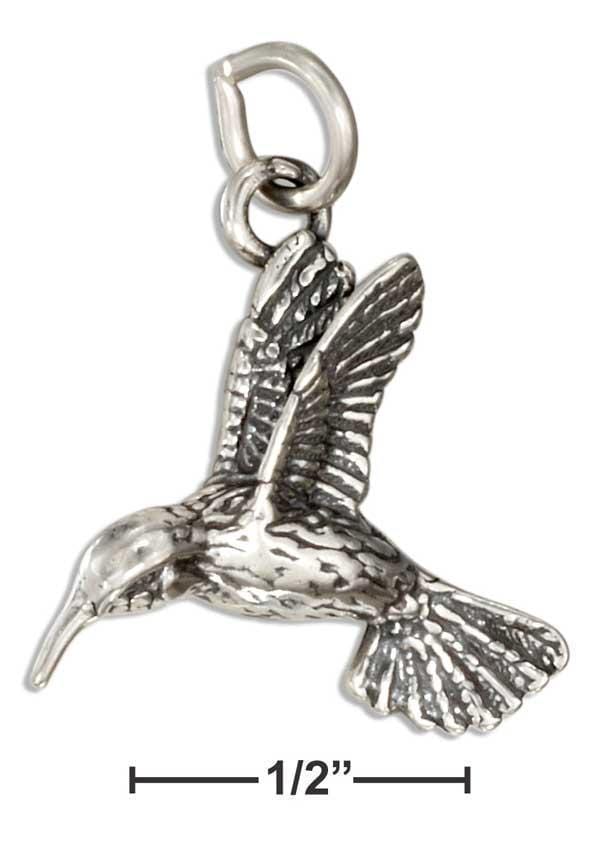 Silver Charms & Pendants Sterling Silver Hummingbird Charm JadeMoghul