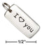 Silver Charms & Pendants Sterling Silver "I Heart You" Message Tag Charm JadeMoghul Inc.