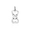 Silver Charms & Pendants Sterling Silver I Love Treats Dog Bone Pendant With Heart JadeMoghul