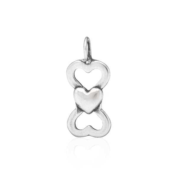 Silver Charms & Pendants Sterling Silver I Love Treats Dog Bone Pendant With Heart JadeMoghul