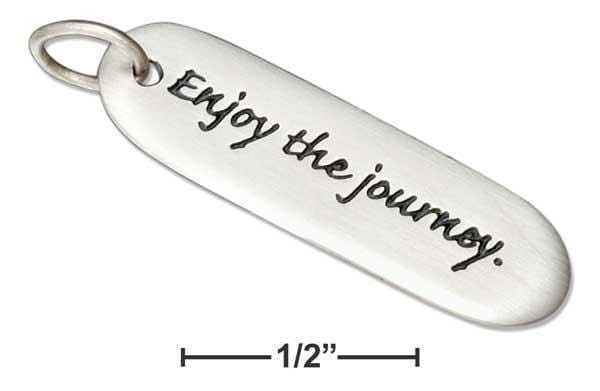 Silver Charms & Pendants Sterling Silver Inspirational "Enjoy The Journey" Message Tag Charm JadeMoghul Inc.
