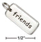 Silver Charms & Pendants Sterling Silver Inspirational "friends" "forever" Message Tag Charm JadeMoghul