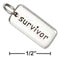Silver Charms & Pendants Sterling Silver Inspirational "survivor" Message Tag Charm JadeMoghul