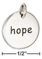 Silver Charms & Pendants Sterling Silver Inspirational Two Sided "hope" Message Disk Charm JadeMoghul