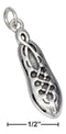 Silver Charms & Pendants Sterling Silver Irish Step Dancing Shoe Charm With Hollow Back JadeMoghul Inc.