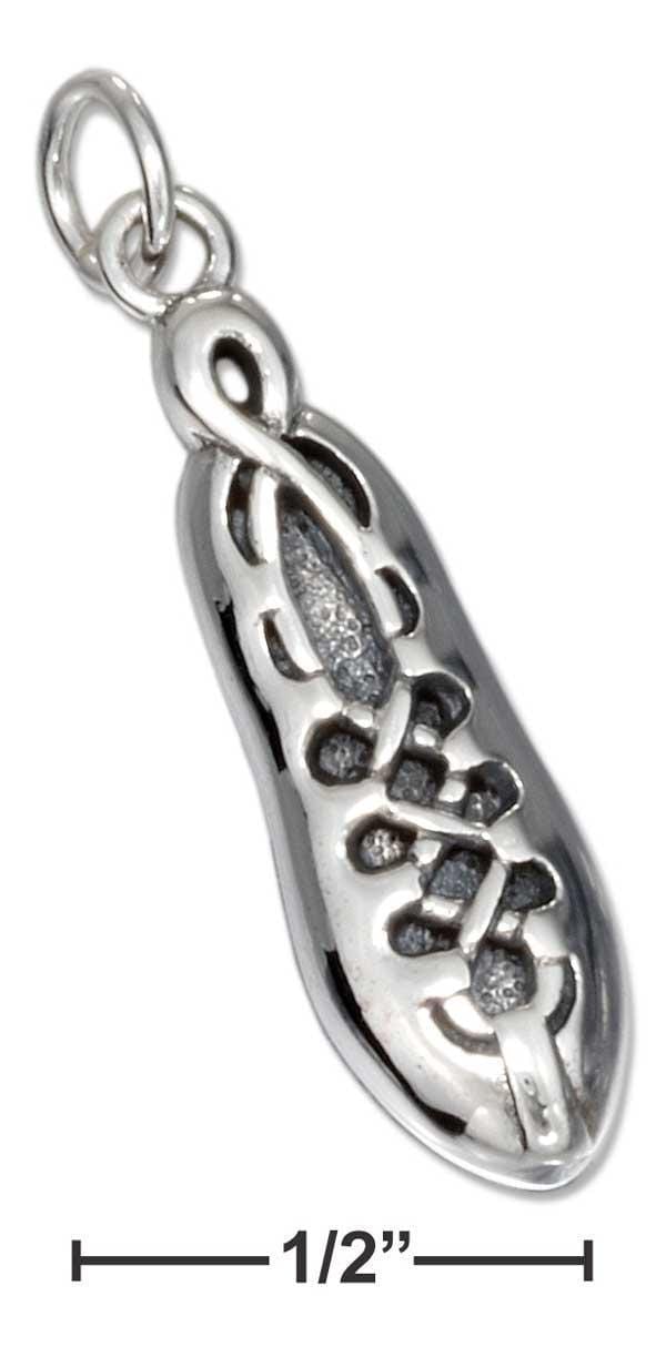 Silver Charms & Pendants Sterling Silver Irish Step Dancing Shoe Charm With Hollow Back JadeMoghul Inc.