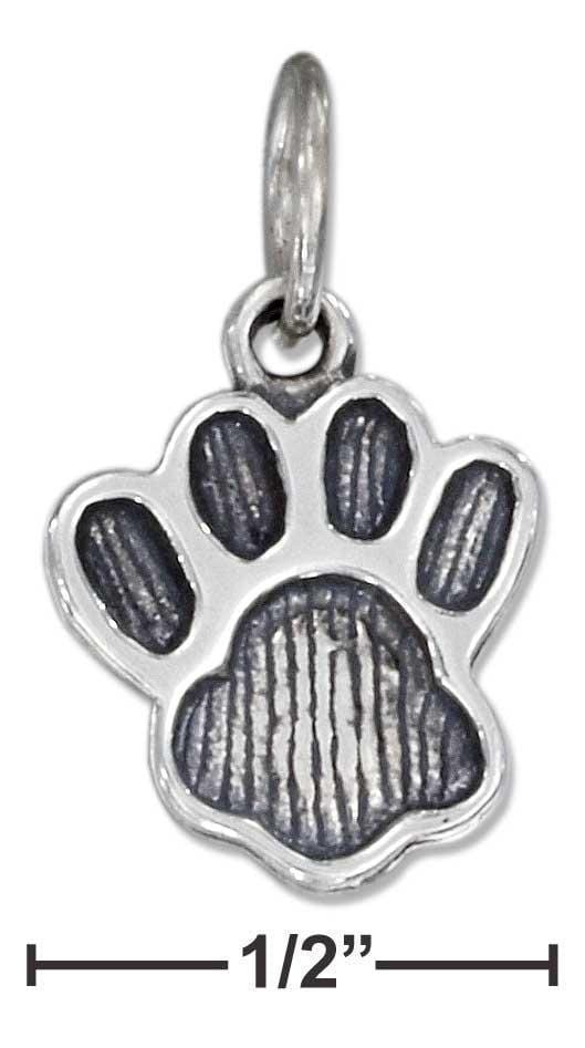 Silver Charms & Pendants Sterling Silver Large Paw Print Charm JadeMoghul Inc.