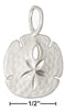 Silver Charms & Pendants Sterling Silver Large Sand Dollar Pendant JadeMoghul