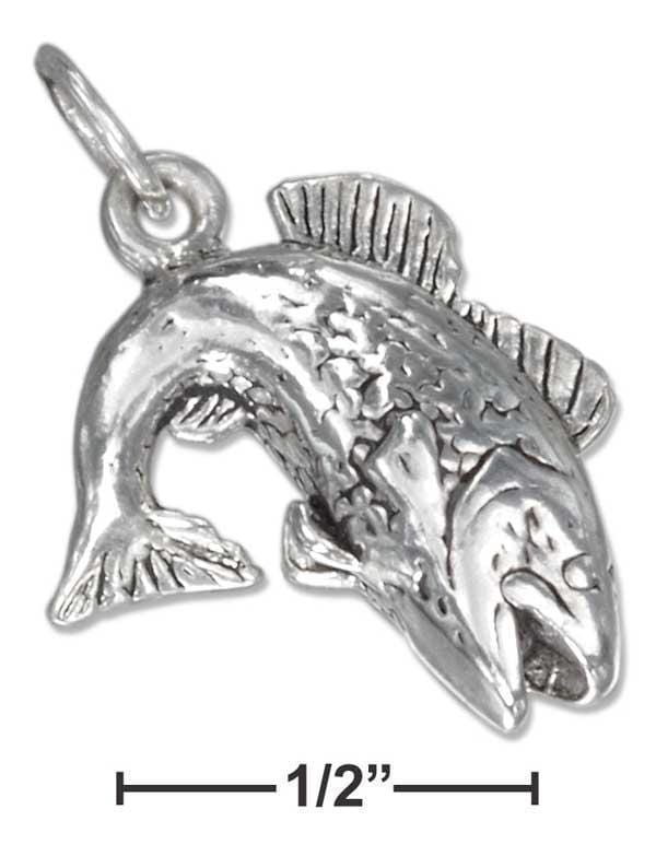 Silver Charms & Pendants Sterling Silver Largemouth Bass Charm JadeMoghul Inc.