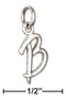 Silver Charms & Pendants Sterling Silver Letter "B" Script Initial Charm JadeMoghul Inc.