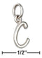 Silver Charms & Pendants Sterling Silver Letter "C" Script Initial Charm JadeMoghul Inc.