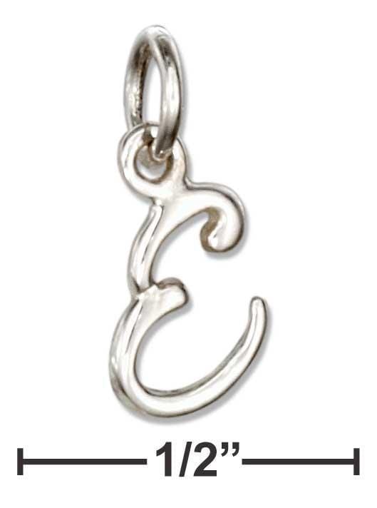 Silver Charms & Pendants Sterling Silver Letter "e" Script Initial Charm JadeMoghul