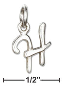 Silver Charms & Pendants Sterling Silver Letter "h" Script Initial Charm JadeMoghul