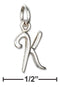 Silver Charms & Pendants Sterling Silver Letter "k" Script Initial Charm JadeMoghul