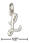 Silver Charms & Pendants Sterling Silver Letter "l" Script Initial Charm JadeMoghul