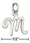 Silver Charms & Pendants Sterling Silver Letter "m" Script Initial Charm JadeMoghul