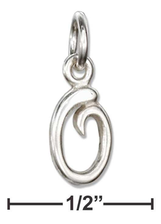 Silver Charms & Pendants Sterling Silver Letter "o" Script Initial Charm JadeMoghul