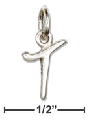 Silver Charms & Pendants Sterling Silver Letter "t" Script Initial Charm JadeMoghul