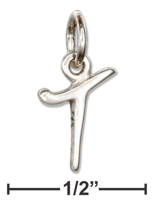 Silver Charms & Pendants Sterling Silver Letter "t" Script Initial Charm JadeMoghul