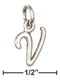 Silver Charms & Pendants Sterling Silver Letter "v" Script Initial Charm JadeMoghul