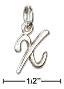 Silver Charms & Pendants Sterling Silver Letter "x" Script Initial Charm JadeMoghul