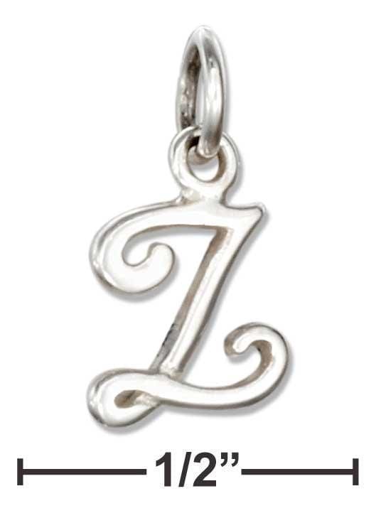 Silver Charms & Pendants Sterling Silver Letter "z" Script Initial Charm JadeMoghul