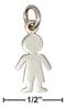 Silver Charms & Pendants Sterling Silver Little Boy Silhouette Charm JadeMoghul