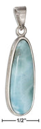 Silver Charms & Pendants Sterling Silver Long Skinny Larimar Teardrop Pendant JadeMoghul