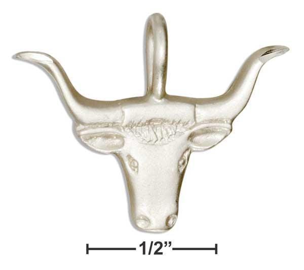 Silver Charms & Pendants Sterling Silver Longhorn Cattle Head Pendant JadeMoghul Inc.