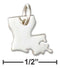 Silver Charms & Pendants Sterling Silver Louisiana State Silhouette Charm JadeMoghul Inc.