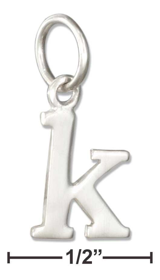 Silver Charms & Pendants Sterling Silver Lower Case Letter "K" Initial Charm JadeMoghul Inc.