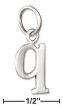 Silver Charms & Pendants Sterling Silver Lower Case Letter "Q" Initial Charm JadeMoghul Inc.