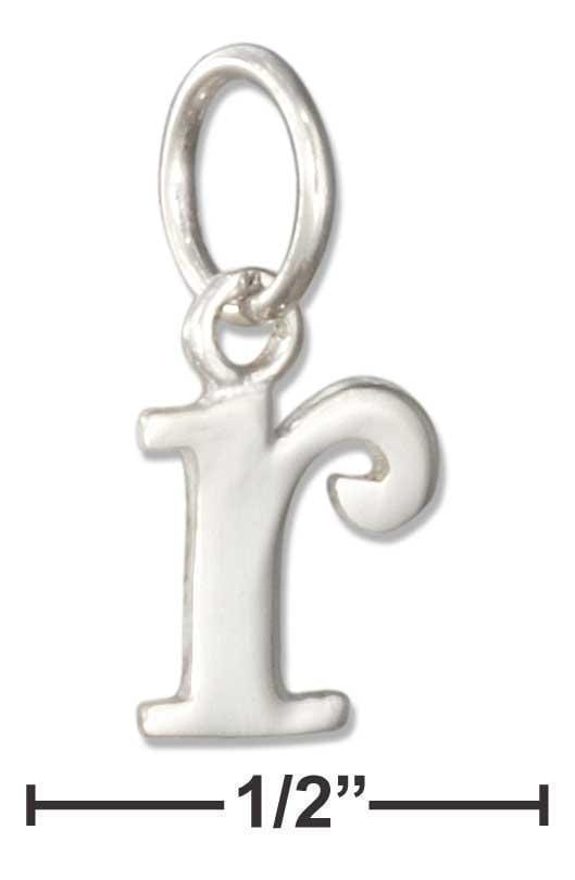 Silver Charms & Pendants Sterling Silver Lower Case Letter "R" Initial Charm JadeMoghul Inc.
