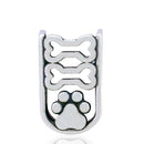 Silver Charms & Pendants Sterling Silver Lucky Paws Dog Bones And Paw Print Slide Pendant JadeMoghul